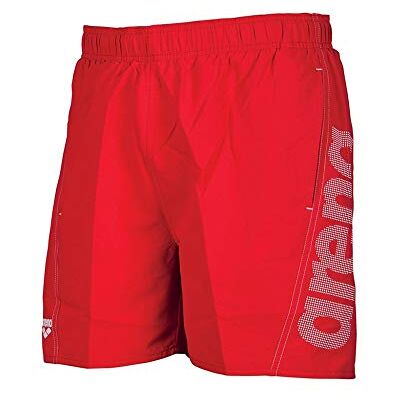 ARENA herr badshorts basic logo boxer (snabbtorkande, sidofickor, dragsko, mjukt material) Red-white (41) Medium ARENA herr badshorts basic logo boxer (snabbtorkande, sidofickor, dragsko, mjukt material) Red-white (41) Medium