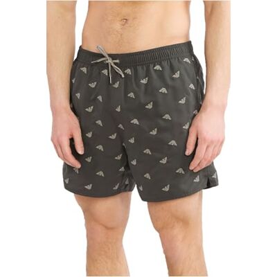 Giorgio Armani herr All Over Embroidery Eagle Boxer Shorts Badbyxor, Mörkt land, 48 Giorgio Armani herr All Over Embroidery Eagle Boxer Shorts Badbyxor, Mörkt land, 48