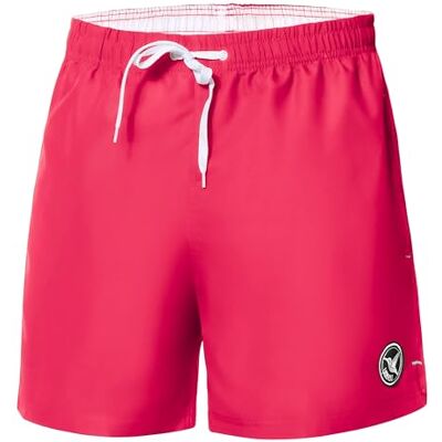 Ladeheid badbyxor för män, bekväma badshorts, korta med sidofickor och snören, badshorts för män med nätfoder, perfekt för sommar, strand och pool – LA40-198, ROSA, L Ladeheid badbyxor för män, bekväma badshorts, korta med sidofickor och snören, badshorts för män med nätfoder, perfekt för sommar, strand och pool – LA40-198, ROSA, L