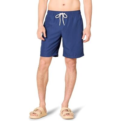 Amazon Essentials Herr Badshorts med Nätinnerbyxa, 23cm Benlängd med Fickor och Dragsko, Marin, XL Amazon Essentials Herr Badshorts med Nätinnerbyxa, 23cm Benlängd med Fickor och Dragsko, Marin, XL