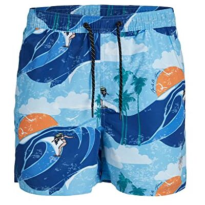 JACK & JONES PLUS Mäns JPSTFIJI JJSWIM AOP Pack LY SN PLS badshorts, Blue Tint, 42, Blå toning JACK & JONES PLUS Mäns JPSTFIJI JJSWIM AOP Pack LY SN PLS badshorts, Blue Tint, 42, Blå toning