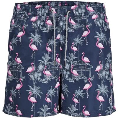 JACK & JONES Badshorts för pojkar, Mörkblå – grå – rosa, 128 JACK & JONES Badshorts för pojkar, Mörkblå – grå – rosa, 128