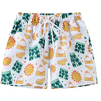 Little Hand Pojke Board snabbtorkande strandshorts, Vit 1, 4-5 ans Little Hand Pojke Board snabbtorkande strandshorts, Vit 1, 4-5 ans