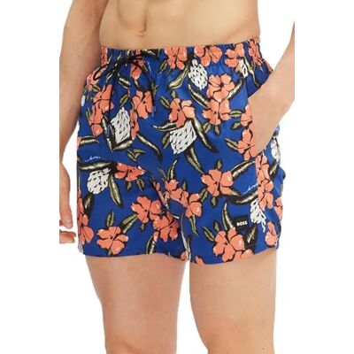 Boss Badbyxor för män, 427 medium blå, M Boss Badbyxor för män, 427 medium blå, M
