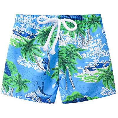 Little Hand Pojke Board snabbtorkande strandshorts, Blå 2, 5-6 ans Little Hand Pojke Board snabbtorkande strandshorts, Blå 2, 5-6 ans