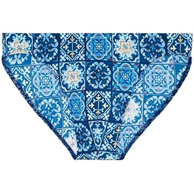 HOM Micro Maiolica baddräkt för män (set om 1), Tryckt cementplattor i en blå camaieu, S HOM Micro Maiolica baddräkt för män (set om 1), Tryckt cementplattor i en blå camaieu, S