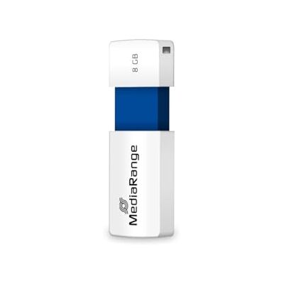 MediaRange MR971 USB-minne 8 GB blå glidmekanism MediaRange MR971 USB-minne 8 GB blå glidmekanism