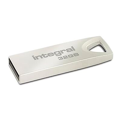 Integral Integrerat 32 GB USB-minne 2.0 USB-minne båge med metallhölje för nyckelring, en snygg och elegant lösning för att överföra och säkerhetskopiera dina filer Integral Integrerat 32 GB USB-minne 2.0 USB-minne båge med metallhölje för nyckelring, en snygg och elegant lösning för att överföra och säkerhetskopiera dina filer