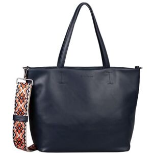 TOM TAILOR Palina dam shopper axelväska dragkedja stor blå, blå, L, modern TOM TAILOR Palina dam shopper axelväska dragkedja stor blå, blå, L, modern