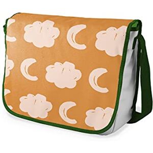 Bonamaison Messenger skolväskor med digitalt tryck med khaki remmar för flickor och pojkar, kurirväskor för elever, axelväskor, storlek: 29 x 36 cm Bonamaison Messenger skolväskor med digitalt tryck med khaki remmar för flickor och pojkar, kurirväskor för elever, axelväskor, storlek: 29 x 36 cm
