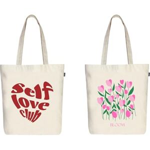 Eco Right Eco höger söt kanvas tygväska estetisk tygväska för kvinnor lärare shopping presentpåse perfekt för matvaror, skola och strand, Vitt, En storlek, Utility Eco Right Eco höger söt kanvas tygväska estetisk tygväska för kvinnor lärare shopping presentpåse perfekt för matvaror, skola och strand, Vitt, En storlek, Utility