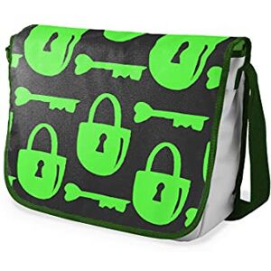 Bonamaison Messenger skolväskor med digitalt tryck med khaki remmar för flickor och pojkar, kurirväskor för elever, axelväskor, storlek: 29 x 36 cm Bonamaison Messenger skolväskor med digitalt tryck med khaki remmar för flickor och pojkar, kurirväskor för elever, axelväskor, storlek: 29 x 36 cm