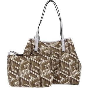 GUESS Vikky Large Tote, Bag Women, One Size, Taupe Logo, Talla única GUESS Vikky Large Tote, Bag Women, One Size, Taupe Logo, Talla única