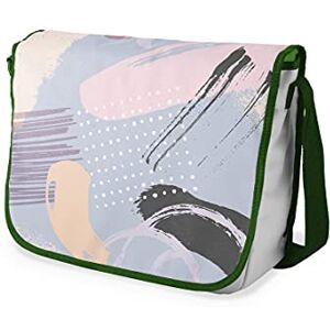 Bonamaison Messenger skolväskor med digitalt tryck med khaki remmar för flickor och pojkar, kurirväskor för elever, axelväskor, storlek: 29 x 36 cm Bonamaison Messenger skolväskor med digitalt tryck med khaki remmar för flickor och pojkar, kurirväskor för elever, axelväskor, storlek: 29 x 36 cm