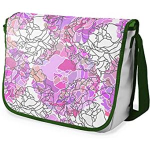 Bonamaison Messenger skolväskor med digitalt tryck med khaki remmar för flickor och pojkar, kurirväskor för elever, axelväskor, storlek: 29 x 36 cm Bonamaison Messenger skolväskor med digitalt tryck med khaki remmar för flickor och pojkar, kurirväskor för elever, axelväskor, storlek: 29 x 36 cm