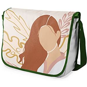 Bonamaison Digitalt tryckt messenger skolväska med kaki rem för studenter, axelremsväska, kurirväska, axelväska för skolan, skolskolstarten, storlek: 29 x 36 cm, flerfärgad, Messenger skolväska Bonamaison Digitalt tryckt messenger skolväska med kaki rem för studenter, axelremsväska, kurirväska, axelväska för skolan, skolskolstarten, storlek: 29 x 36 cm, flerfärgad, Messenger skolväska