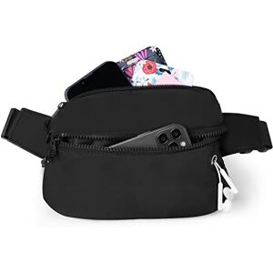 Vinabo Bananväska herr dam vattentät bananväska med hjälmuttag och 2 fickor chic midjeväska, justerbar midjeväska, för utomhusträning, vandring, camping, svart, Taille unique, FASHION Vinabo Bananväska herr dam vattentät bananväska med hjälmuttag och 2 fickor chic midjeväska, justerbar midjeväska, för utomhusträning, vandring, camping, svart, Taille unique, FASHION