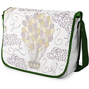 Bonamaison Messenger skolväskor med digitalt tryck med khaki remmar för flickor och pojkar, kurirväskor för elever, axelväskor, storlek: 29 x 36 cm Bonamaison Messenger skolväskor med digitalt tryck med khaki remmar för flickor och pojkar, kurirväskor för elever, axelväskor, storlek: 29 x 36 cm