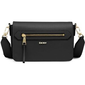 DKNY kvinnors Bryant AVE MD Flap Crossbody handväska, BLK/Guld DKNY kvinnors Bryant AVE MD Flap Crossbody handväska, BLK/Guld
