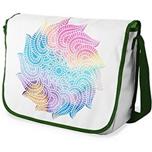 Bonamaison Digitalt tryckt messenger skolväska med kaki rem för studenter, axelremsväska, kurirväska, axelväska för skolan, skolskolstarten, storlek: 29 x 36 cm, flerfärgad, Messenger skolväska Bonamaison Digitalt tryckt messenger skolväska med kaki rem för studenter, axelremsväska, kurirväska, axelväska för skolan, skolskolstarten, storlek: 29 x 36 cm, flerfärgad, Messenger skolväska