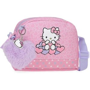 Hello Kitty Hearts & Dots skolväska, axelväska, tillverkad av polyester, Rosa, Kitty axelväska Hello Kitty Hearts & Dots skolväska, axelväska, tillverkad av polyester, Rosa, Kitty axelväska