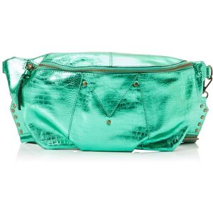 PIECES Dam Pcmilla läder Bumbag Fc midjeväska, Aqua Green/Aop: metallisk krokodil, en storlek PIECES Dam Pcmilla läder Bumbag Fc midjeväska, Aqua Green/Aop: metallisk krokodil, en storlek
