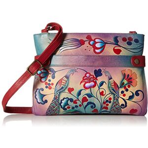 Anna by Anuschka damer handmålat läder kvinnor medium crossbody axelväska, handväska, turkisk keramik, Einheitsgröße Anna by Anuschka damer handmålat läder kvinnor medium crossbody axelväska, handväska, turkisk keramik, Einheitsgröße
