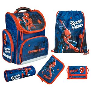 Undercover – Spider Man skolväska set Clou – 1. Klass grundskola – flerdelat set med plånbok, sportväska, pennfodral och skolfodral – pojkar, blå, Einheitsgröße Undercover – Spider Man skolväska set Clou – 1. Klass grundskola – flerdelat set med plånbok, sportväska, pennfodral och skolfodral – pojkar, blå, Einheitsgröße