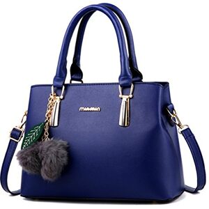 Dreubea Damhandväska i läder bärkasse axelväska crossbody handväska, BLÅ, Medium Dreubea Damhandväska i läder bärkasse axelväska crossbody handväska, BLÅ, Medium