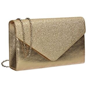 SwankySwans Swanky Swans dam Kelly glitter kuvert kuvertväska fest balväska koppling guld (champagne), 5 x 12,5 x 22 cm (B x H x L), Guld (Champagne), 5x12.5x22 cm (W x H x L) SwankySwans Swanky Swans dam Kelly glitter kuvert kuvertväska fest balväska koppling guld (champagne), 5 x 12,5 x 22 cm (B x H x L), Guld (Champagne), 5x12.5x22 cm (W x H x L)