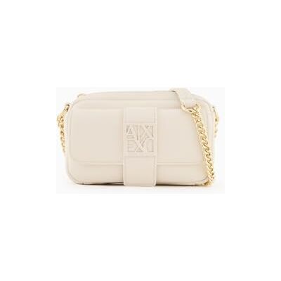 Giorgio Armani Susy, Essential, sustaible, mjuk, kedja axelrem messengerväska, off white Giorgio Armani Susy, Essential, sustaible, mjuk, kedja axelrem messengerväska, off white