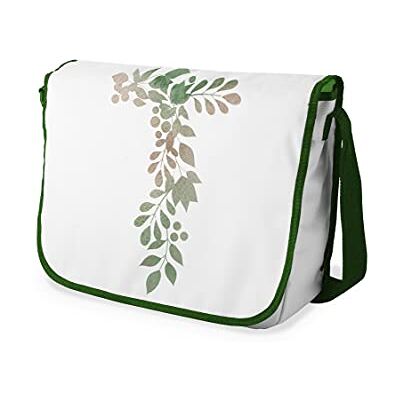 Bonamaison Le Jardin du Lin digital tryckt budbärare skolväskor med kaki rem för flickor och pojkar, tillbaka till skolan, kurirväskor för studenter, axelväskor, storlek: 29 x 36 cm, Mångfärgad, Messenger Bonamaison Le Jardin du Lin digital tryckt budbärare skolväskor med kaki rem för flickor och pojkar, tillbaka till skolan, kurirväskor för studenter, axelväskor, storlek: 29 x 36 cm, Mångfärgad, Messenger