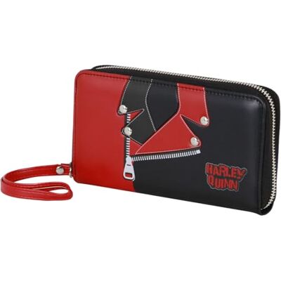 KARACTERMANIA Harley Quinn jacka-Essential plånbok, svart, 19 x 10 cm, Svart, En storlek, Essential plånboksjacka KARACTERMANIA Harley Quinn jacka-Essential plånbok, svart, 19 x 10 cm, Svart, En storlek, Essential plånboksjacka