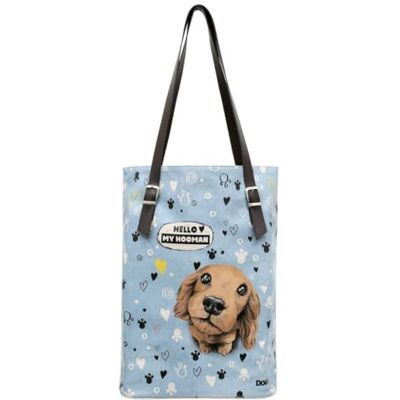 DOGO Dam Sac Haut-Hello My Hooman Tallbag, Bleu, Blå DOGO Dam Sac Haut-Hello My Hooman Tallbag, Bleu, Blå