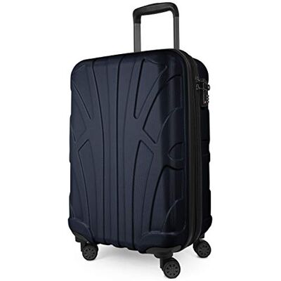 suitline Business kabintrolley 55 x 35 x 21 till 25 cm hård skal expanderbar med laptopfack 15 tum TSA lås 4 dubbla hjul handbagage, Dunkelblau suitline Business kabintrolley 55 x 35 x 21 till 25 cm hård skal expanderbar med laptopfack 15 tum TSA lås 4 dubbla hjul handbagage, Dunkelblau