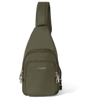 Baggallini Securtex anti-stöld Daytripper sling cross-body-handväskor, timjan, M, Timjan, M Baggallini Securtex anti-stöld Daytripper sling cross-body-handväskor, timjan, M, Timjan, M