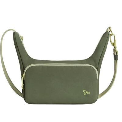 Travelon Unisex Anti-Theft The Voyages East/West Crossbody, oliv, 24,8 cm B x 15,2 cm H (mitt) x 25,4 cm H (vinge) x 12,1 cm D, Oliv, 9.75"W x 6"H (center) x 10"H (wing) x 4.75"D Travelon Unisex Anti-Theft The Voyages East/West Crossbody, oliv, 24,8 cm B x 15,2 cm H (mitt) x 25,4 cm H (vinge) x 12,1 cm D, Oliv, 9.75"W x 6"H (center) x 10"H (wing) x 4.75"D