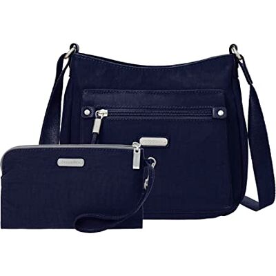 Baggallini Womens Uptown Bagg With Rfid Phone Wristlet Handbags, Blue, One Size US Baggallini Womens Uptown Bagg With Rfid Phone Wristlet Handbags, Blue, One Size US