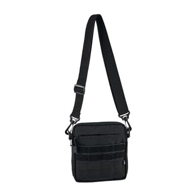 Brandit Unisex City Bag axelväska, svart, H:19cm x W:19cm x D:4cm Brandit Unisex City Bag axelväska, svart, H:19cm x W:19cm x D:4cm