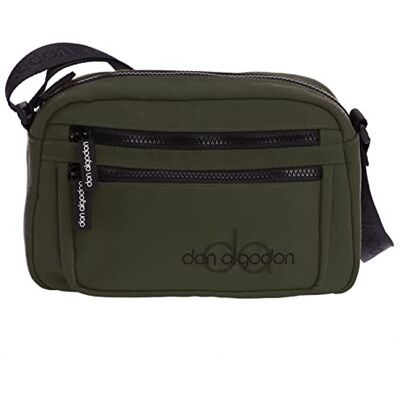 DON ALGODON Axelväska för kvinnor Damväska Axelväskor för kvinnor Damväskor med 2 yttre dragkedjor Nylon Zeno axelväska, Kaki, 25 x 9 x 17 cm DON ALGODON Axelväska för kvinnor Damväska Axelväskor för kvinnor Damväskor med 2 yttre dragkedjor Nylon Zeno axelväska, Kaki, 25 x 9 x 17 cm