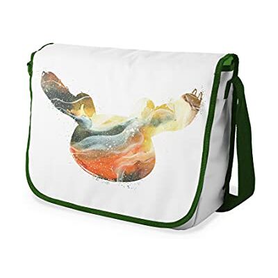 Bonamaison Digitalt tryckt messenger skolväska med kaki rem för studenter, axelremsväska, kurirväska, axelväska för skolan, skolskolstarten, storlek: 29 x 36 cm, flerfärgad, Messenger skolväska Bonamaison Digitalt tryckt messenger skolväska med kaki rem för studenter, axelremsväska, kurirväska, axelväska för skolan, skolskolstarten, storlek: 29 x 36 cm, flerfärgad, Messenger skolväska