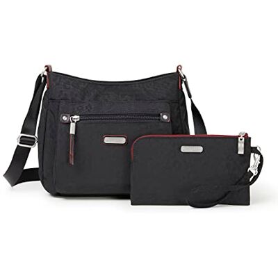 Baggallini Unisex Uptown väska med RFID telefonarmband, en storlek, Svart Black Cheetah En storlek Baggallini Unisex Uptown väska med RFID telefonarmband, en storlek, Svart Black Cheetah En storlek