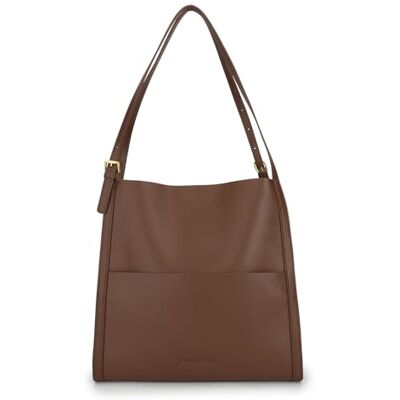 Carlheim Women's Shoulderbag ELLA PREMIUM Genuine Leather, Brown Carlheim Women's Shoulderbag ELLA PREMIUM Genuine Leather, Brown