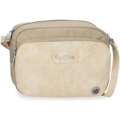 Pepe Jeans Jana axelväska beige 21,5 x 15 x 5 cm polyester med detaljer i konstläder av Joumma väskor, beige, Talla única, Axelremsväska Pepe Jeans Jana axelväska beige 21,5 x 15 x 5 cm polyester med detaljer i konstläder av Joumma väskor, beige, Talla única, Axelremsväska