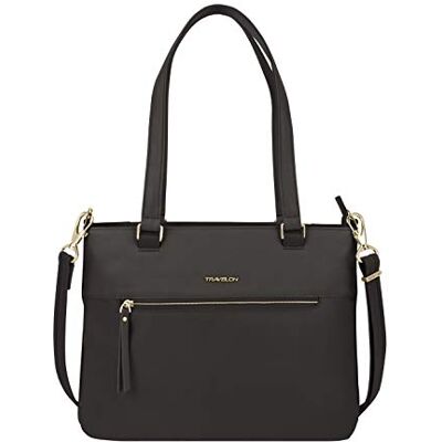 Travelon Unisex anti-stöld Addison tygväska, en storlek, Svart, En storlek Travelon Unisex anti-stöld Addison tygväska, en storlek, Svart, En storlek