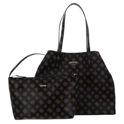 GUESS Vikky 4G-logo stor, tote bag dam, brun, kastanj GUESS Vikky 4G-logo stor, tote bag dam, brun, kastanj