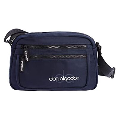 DON ALGODON Axelväska för kvinnor Damväska Axelväskor för kvinnor Damväskor med 2 yttre dragkedjor Nylon Zeno axelväska, Marinblå, 25 x 9 x 17 cm DON ALGODON Axelväska för kvinnor Damväska Axelväskor för kvinnor Damväskor med 2 yttre dragkedjor Nylon Zeno axelväska, Marinblå, 25 x 9 x 17 cm