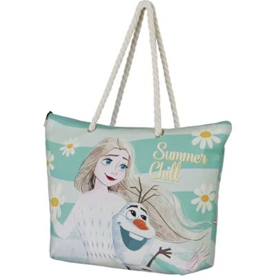 Disney Frozen 2 Chill-Soleil strandväska, blå, 52 x 37 cm, Blå Frost 2, En storlek, Soleil strandväska Disney Frozen 2 Chill-Soleil strandväska, blå, 52 x 37 cm, Blå Frost 2, En storlek, Soleil strandväska