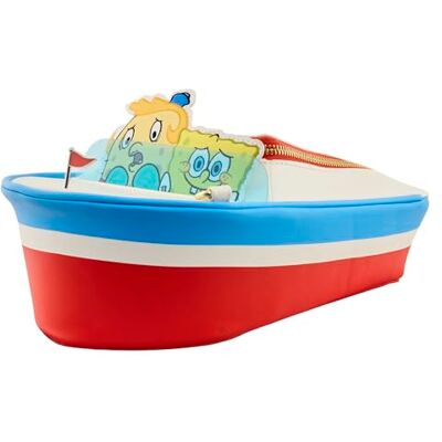 Funko Loungefly Svampbob fyrkanter i båt 25-årsjubileum båt crossbody väska premium veganläder presentidé officiella varor för pojkar, flickor män och kvinnor Funko Loungefly Svampbob fyrkanter i båt 25-årsjubileum båt crossbody väska premium veganläder presentidé officiella varor för pojkar, flickor män och kvinnor