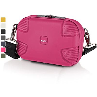IMPACKT IP1 handbagage Crossbody Bag tillverkad av återvunnen postkonsumentplast; hållbar axelväska med 6 års garanti + avtagbar bärrem, Flora rosa IMPACKT IP1 handbagage Crossbody Bag tillverkad av återvunnen postkonsumentplast; hållbar axelväska med 6 års garanti + avtagbar bärrem, Flora rosa